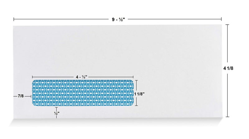 Aimoh #10 Single Left Window Security Tinted Envelopes, Gummed Closure, Size 4-1/8 X 9-1/2 inches, 24 LB - 500 Count (35310) - Image 3